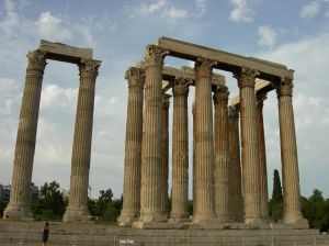 Restes du temple de Zeus à Athens